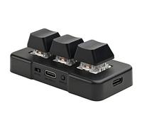 iKKEGOL Mini USB Type C Wired 3 Key Mechanical Keypad 9 Keys Fully Progammable Macro Gaming Keyboard,One- Handed Control RGB Light HID Pad (Black)