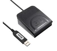 iKKEGOL Upgraded USB Single Foot Pedal Mechanical Switch Control One Key Program Computer Keyboard Mouse Game Action HID (Single Pedal)
