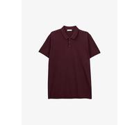Ikks Mens Burgundy Regular-fit Short-sleeve Cotton-blend Polo Shirt S