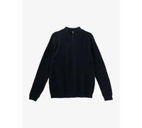Ikks Mens Dark Vy High-neck Ribbed Cotton-blend Jumper S