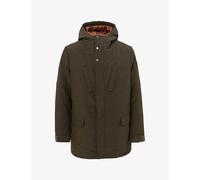 Ikks Mens Kaki Hooded High-neck Woven Jacket S