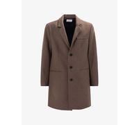 Ikks Mens Moka Single-breasted Notch-lapel Wool-blend Coat 44