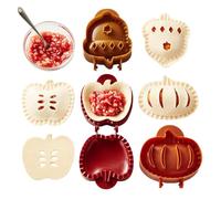IKKSA Hand Pie Mold Set of 3, Apple, Acorn Pumpkin Party Potluck Hand Shake Pie Mold Apple Cookie Cutter Thanksgiving Pastry Tools Accessories Mini Pie Dough Press Tool Pastry Press Pocket Pie Mold