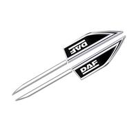 ikleu 2 pcs Car emblem logo, For DAF 95 Stylish side Stickers waterproof decoration Replaceable Emblems flower paper Accessories,A/Black