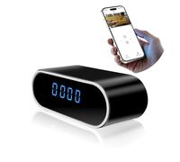 IKLOOCQ WiFi Hidden Spy Camera Clock, HD 1080P Spy Nanny Cam Hidden Cameras for Home, Mini Spy Cam Secret Camera for Bedroom with Night Vision and Motion Detection