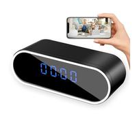 IKLOOCQ Wireless Spy Camera Clock WiFi Hidden, Spy Nanny Cam with Motion Detection, HD 1080P Mini Mini Spy Camera Hidden Secret Camera for Home with Night Vision