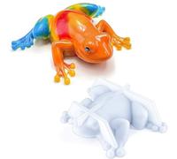 IKOJING Cute Frog Resin Silicone Mold, 3D Three-Dimensional Animal Epoxy Resin Crafts, for DIY Modeling Clay, Plaster, Resin Casting, Home Decoration, Tabletop Decoration, Handmade Candle Mold