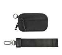 Ikokei The Iris' Wallet 2nd Gen, 6×3.6" The Iris Pouch Wristlet, Zippered Card Case with Id Window/Hand Strap, Black