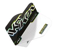 RED DRAGON Hardcore Radical Black & White Ikon Dart Flights - 4 Sets Per Pack (12 Dart Flights in total)