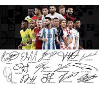Ikonic Fotohaus Lionel Messi Benzema Neymar Vinicius Jr Haaland Mbappe Soccer Superstars Signed Photo Autograph Print Wall Art Home Decor