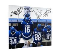 Ikonic Fotohaus Mitch Marner Auston Matthews William Nylander John Tavares Signed Photo Autograph Print Wall Art Home Decor
