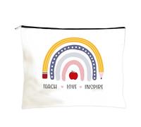 IKOPFLN 1 Piece Patterned Canvas Zipper Pouch Gift for Women Makeup Bag