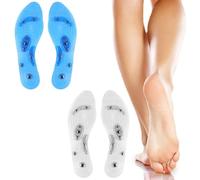 IKOPFLN 2 Pairs of Magnetic Insoles, Magnetic Insoles for Slimming, Acupressure Insoles, Magnetic Insoles, Comfortable, Breathable, Acupuncture Insoles for Aching Feet