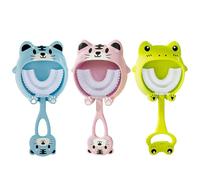 IKOPFLN Children's U Shaped Toothbrush, Pack of 3 Silicone Children's Toothbrush, U Shape 2-8 Years, 360 Degree Toothbrush for the Whole Mouth, Manual Toothbrush, Massage Gums