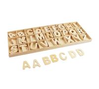 IKOPFLN Wooden Letters, Wooden Letters Large Adhesive Letters Set of 130 A-Z Capital Letters & Symbols, 3 cm, for DIY Craft, Natural