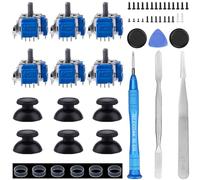 Ikpek 6 Pack Joysticks for DualSense PS5 TMR Electromagnetic Joystick Replacement for Sony PlayStation 5 PS5 Controller Anti-Drift Sticks with Repair Accessories Parts