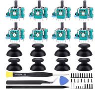 Ikpek 8 Pack Joystick Replacement for PS5 Controller, 3D Analog Sensor Module Thumb Sticks Replacement Part with Thumbsticks Repair Screwdriver Kit for PlayStation 5 DualSense Controller