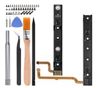 Ikpek Left and Right Slide Rail Replacement Kit for Nintendo Switch Console Slider Rail Bar with Flex Cable for NS Switch Console Rebuild Track Accessories Repair Parts with Console Screws
