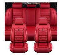 IKQOZPGN PU Leather Car Seat Cover for Nissan X-Trial 2007-2014,Full Coverage Automobile Split Bench Protector Breathable Seat and Headrest Covers,A-Red