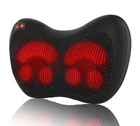 iKristin Back Neck Massager,Shiatsu Massage Pillow with Heat, Deep Tissue Kneading Massagers for Shoulder, Legs, Electric Back Massager for Home & Car