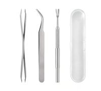 Ikruidy 3 pcs Stainless Steel Tick Remover Tool Set for Dogs Cats Pets