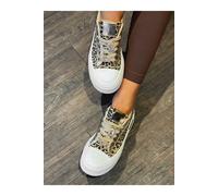 Ikrush Angelah Lace Up Love Platform Trainers Multi