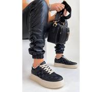 Ikrush Annie Printed Trainers In Black Black