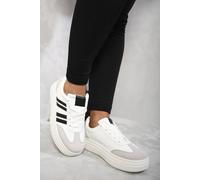 Ikrush Annie Striped Lace Up Trainers In Black Black