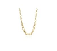 IKRUSH ARIIRA Gold-Tone Metal Statement Necklace for Women, Gold Oval Link Chain, Princess Length, Everyday Wear