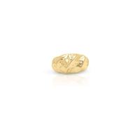 IKRUSH ARIIRA Gold-Tone Organic Texture Statement Ring for Women - Bold Minimalist Design