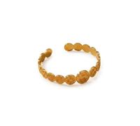 IKRUSH ARIIRA Gold-Tone Sunburst Disc Cuff Bracelet for Women, Celestial Open Bangle, Geometric Stainless Steel Jewellery