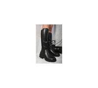 Ikrush Aurelia Zip Up Knee High Boots In Black Black