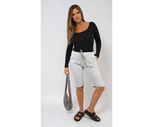 Ikrush Clarissa Elasticated Waist Drawstring Shorts In Grey Grey