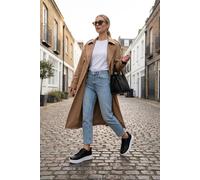 Ikrush Constance Chunky Sole Lace Up Trainers In Black Black