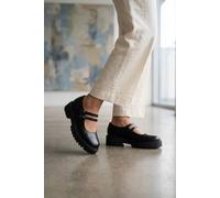 Ikrush Cordelia Chunky Platform Double Strap Mary Janes In Black Black