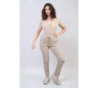 Ikrush Delilah Casual Drawstring Trousers In Beige Beige