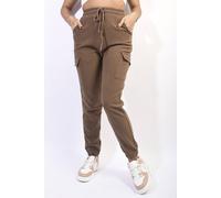 Ikrush Frankie Cargo Pocket Trouser With Drawstring In Brown Brown