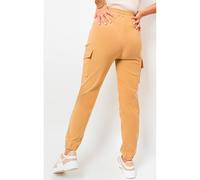 Ikrush Frankie Cargo Pocket Trouser With Drawstring In Camel Camel