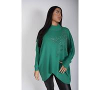 Ikrush Jaira Oversized Knitted Jumper With Studded Star Detail In Green Green