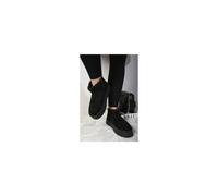 Ikrush Jazlyn Faux Fur Lined Ankle Platform Mini Boots In Black Black