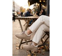 Ikrush Leiza Chunky Lace Up Faux Fur Trainers In Beige Beige