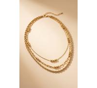 Ikrush Marianne Layered Gold Tone Multi Chain Necklace Gold