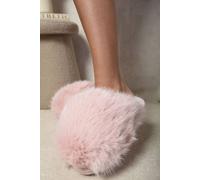 Ikrush Mildred Fluffy Faux Fur Winter Slippers In Pink Pink