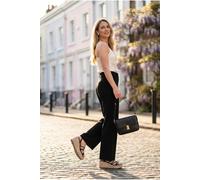 Ikrush Olivia Womens Strappy Espadrille Wedge Sandals In Black Black