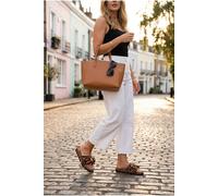 Ikrush Saoirse Leopard Print Bow Detail Sliders Multi