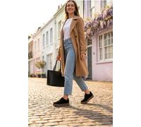 Ikrush Sybil Faux Suede Platform Trainers In Black Black
