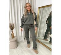 IKRUSH Women's Ashlee Zip Bomber Jacket & Trouser Co-ord Set in Khaki | Size: S/M IKRUSH Khaki S/M
