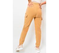 IKRUSH Women's Frankie Cargo Pocket Trouser With Drawstring in Brown | Size: S/M IKRUSH Brown S/M