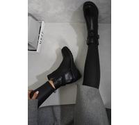 IKRUSH Women's Isabel Side Zip Low Wedge Chelsea Ankle Boots in Black | Size: 7 IKRUSH Black 7