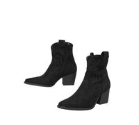 iKrush Women's Khaki Faux Suede Western Ankle Boots | Block Heel Pointed Toe Cowboy Style